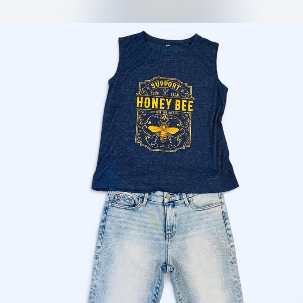 Support Honey Bees Graphic Tank Top